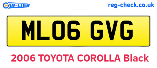 ML06GVG are the vehicle registration plates.