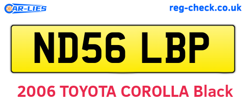 ND56LBP are the vehicle registration plates.