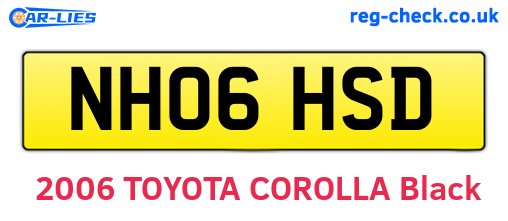 NH06HSD are the vehicle registration plates.