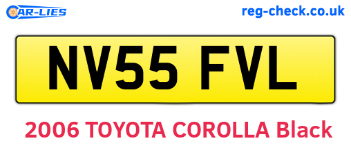 NV55FVL are the vehicle registration plates.