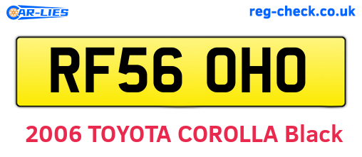 RF56OHO are the vehicle registration plates.