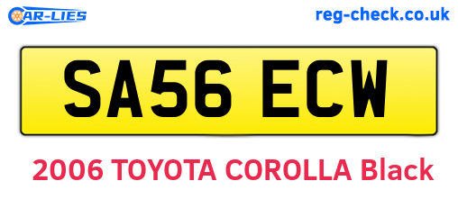 SA56ECW are the vehicle registration plates.