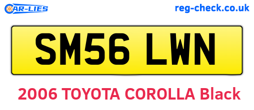 SM56LWN are the vehicle registration plates.