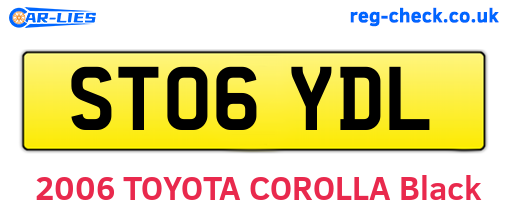 ST06YDL are the vehicle registration plates.