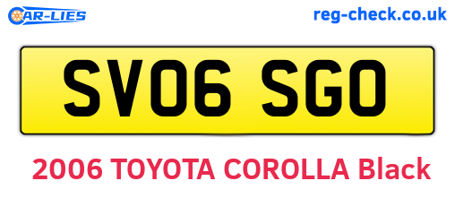 SV06SGO are the vehicle registration plates.