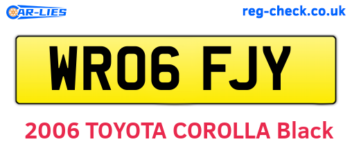 WR06FJY are the vehicle registration plates.