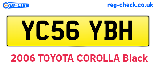 YC56YBH are the vehicle registration plates.