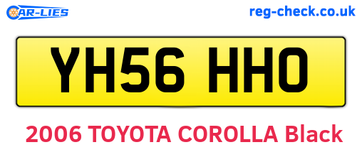 YH56HHO are the vehicle registration plates.