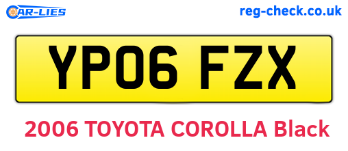 YP06FZX are the vehicle registration plates.