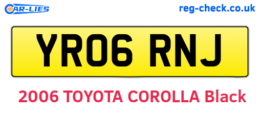 YR06RNJ are the vehicle registration plates.