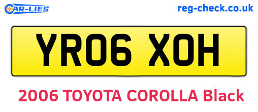 YR06XOH are the vehicle registration plates.