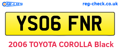 YS06FNR are the vehicle registration plates.