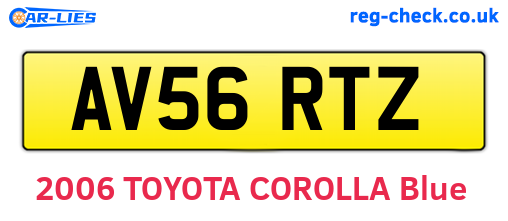 AV56RTZ are the vehicle registration plates.