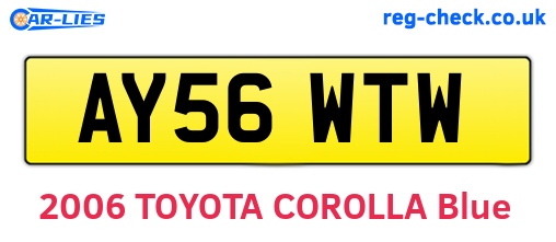 AY56WTW are the vehicle registration plates.