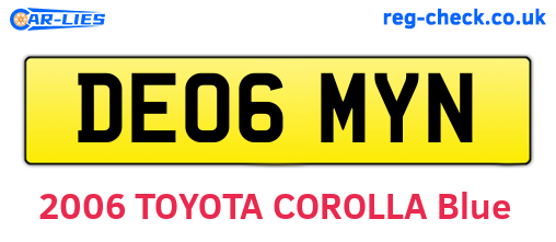 DE06MYN are the vehicle registration plates.