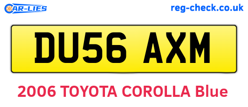 DU56AXM are the vehicle registration plates.