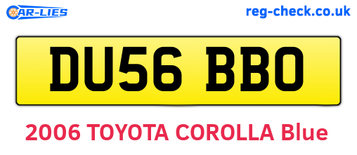 DU56BBO are the vehicle registration plates.