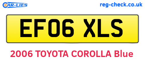 EF06XLS are the vehicle registration plates.