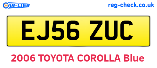 EJ56ZUC are the vehicle registration plates.