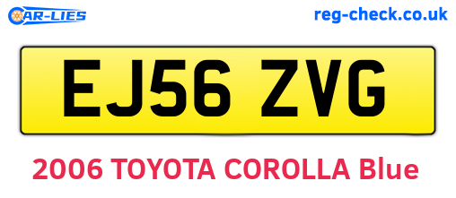 EJ56ZVG are the vehicle registration plates.