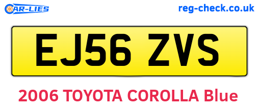 EJ56ZVS are the vehicle registration plates.