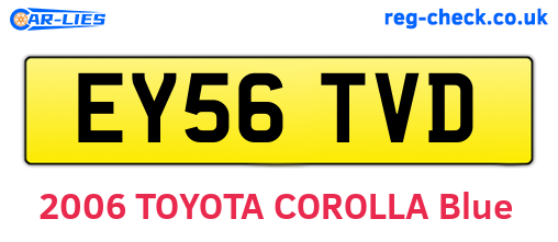 EY56TVD are the vehicle registration plates.