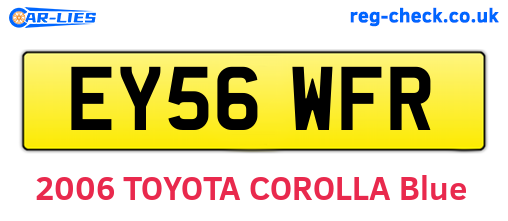 EY56WFR are the vehicle registration plates.