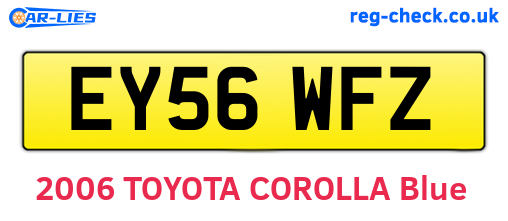 EY56WFZ are the vehicle registration plates.