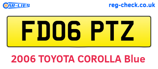 FD06PTZ are the vehicle registration plates.