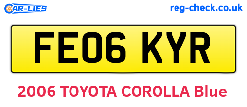 FE06KYR are the vehicle registration plates.
