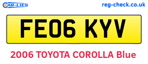 FE06KYV are the vehicle registration plates.