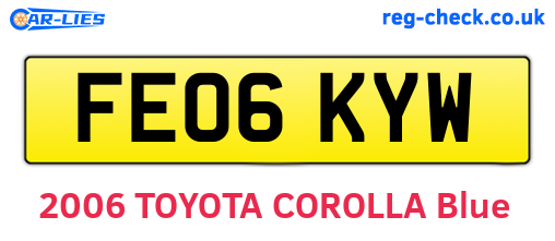 FE06KYW are the vehicle registration plates.