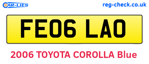 FE06LAO are the vehicle registration plates.