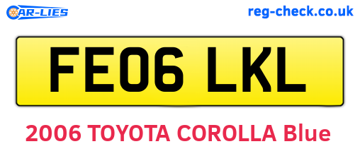 FE06LKL are the vehicle registration plates.