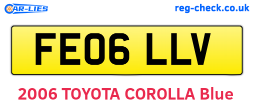 FE06LLV are the vehicle registration plates.
