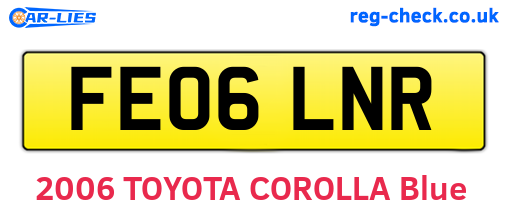 FE06LNR are the vehicle registration plates.