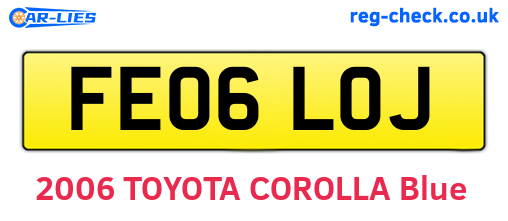 FE06LOJ are the vehicle registration plates.