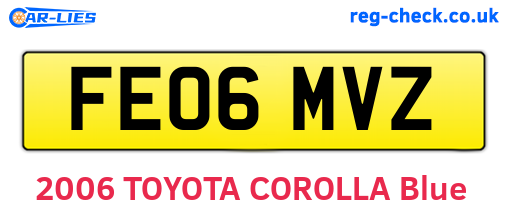 FE06MVZ are the vehicle registration plates.