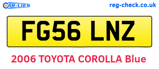 FG56LNZ are the vehicle registration plates.