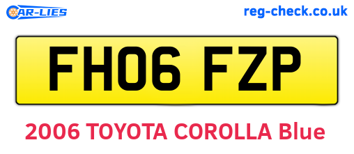 FH06FZP are the vehicle registration plates.