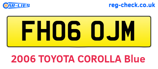 FH06OJM are the vehicle registration plates.