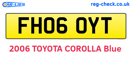FH06OYT are the vehicle registration plates.
