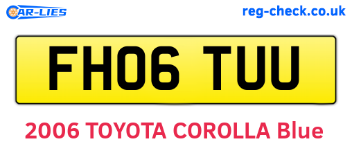 FH06TUU are the vehicle registration plates.
