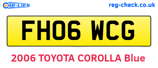 FH06WCG are the vehicle registration plates.