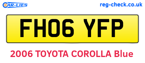 FH06YFP are the vehicle registration plates.