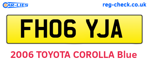 FH06YJA are the vehicle registration plates.