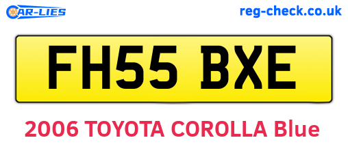 FH55BXE are the vehicle registration plates.