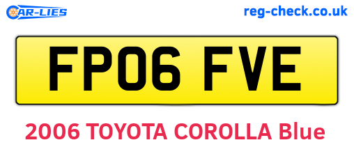 FP06FVE are the vehicle registration plates.