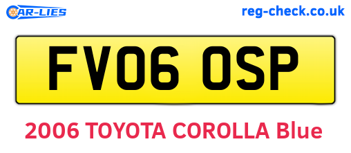 FV06OSP are the vehicle registration plates.