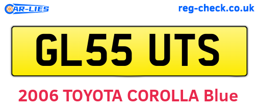 GL55UTS are the vehicle registration plates.